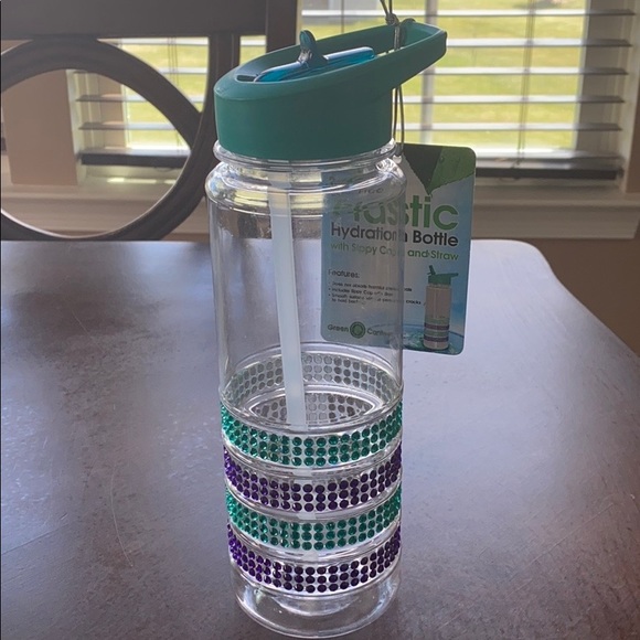 Other - Plastic Hydration Bottle with Sippy Cap and Straw